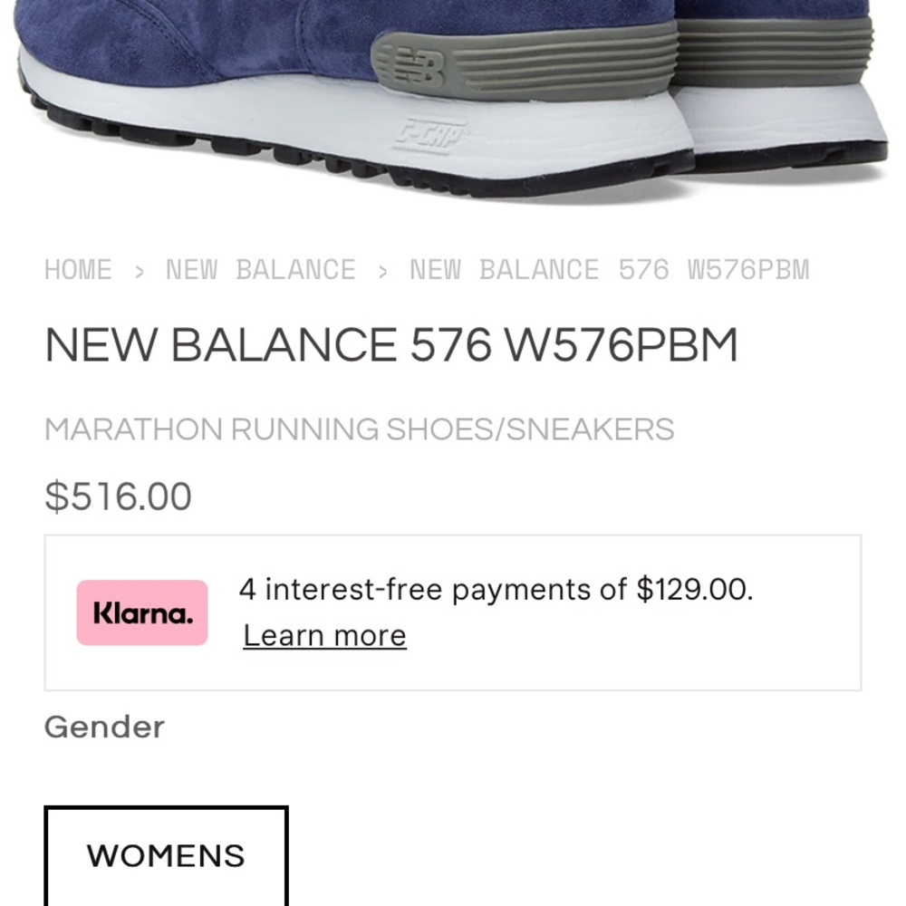 NIB, ULTRA RARE, New Balance 576PBM, Womens 8, Mens 6.5 $300 - Picture 2 of 9